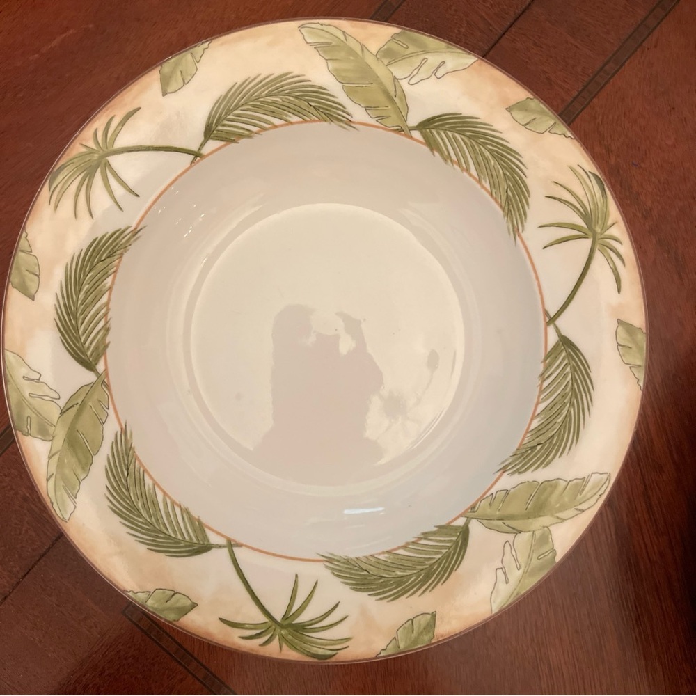 American Atelier Tropical Palm 5185 9” Vegetable Bowl set 6 pcs